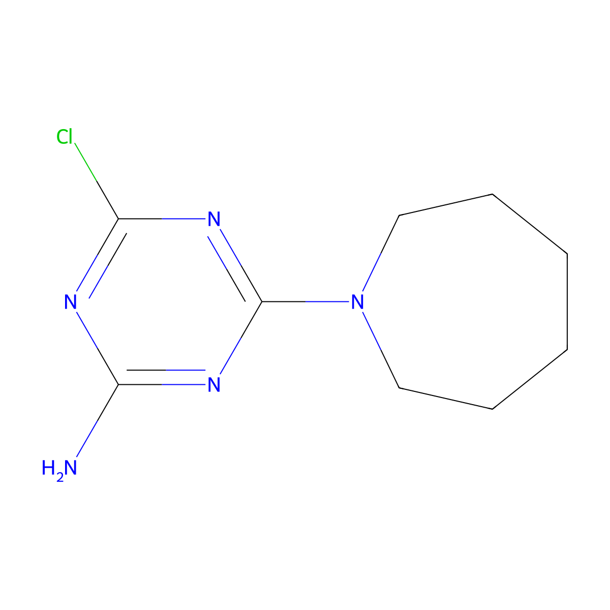 4-(Azepan-1-yl)-6-chloro-1,3,5-triazin-2-amine molecular structure, CAS 1220031-06-0