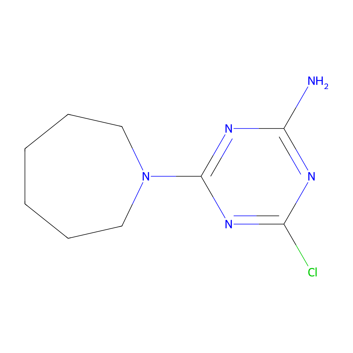 4-(Azepan-1-yl)-6-chloro-1,3,5-triazin-2-amine molecular structure, CAS 1220031-06-0