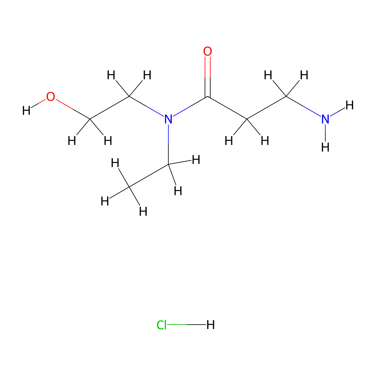 3-Amino-N-ethyl-N-(2-hydroxyethyl)propanamide hydrochloride molecular structure, CAS 1220031-20-8