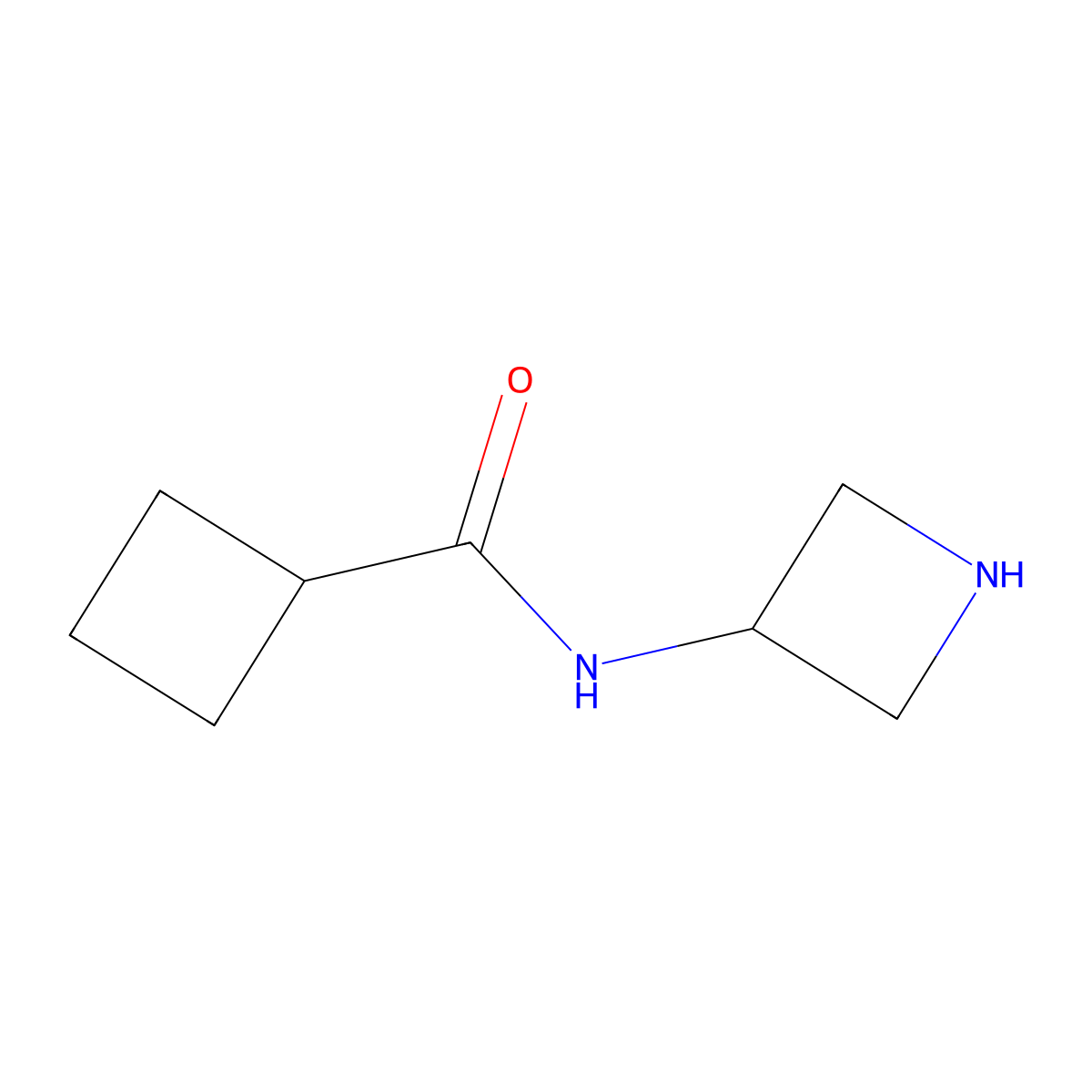 N-(azetidin-3-yl)cyclobutanecarboxamide molecular structure, CAS 1220031-21-9