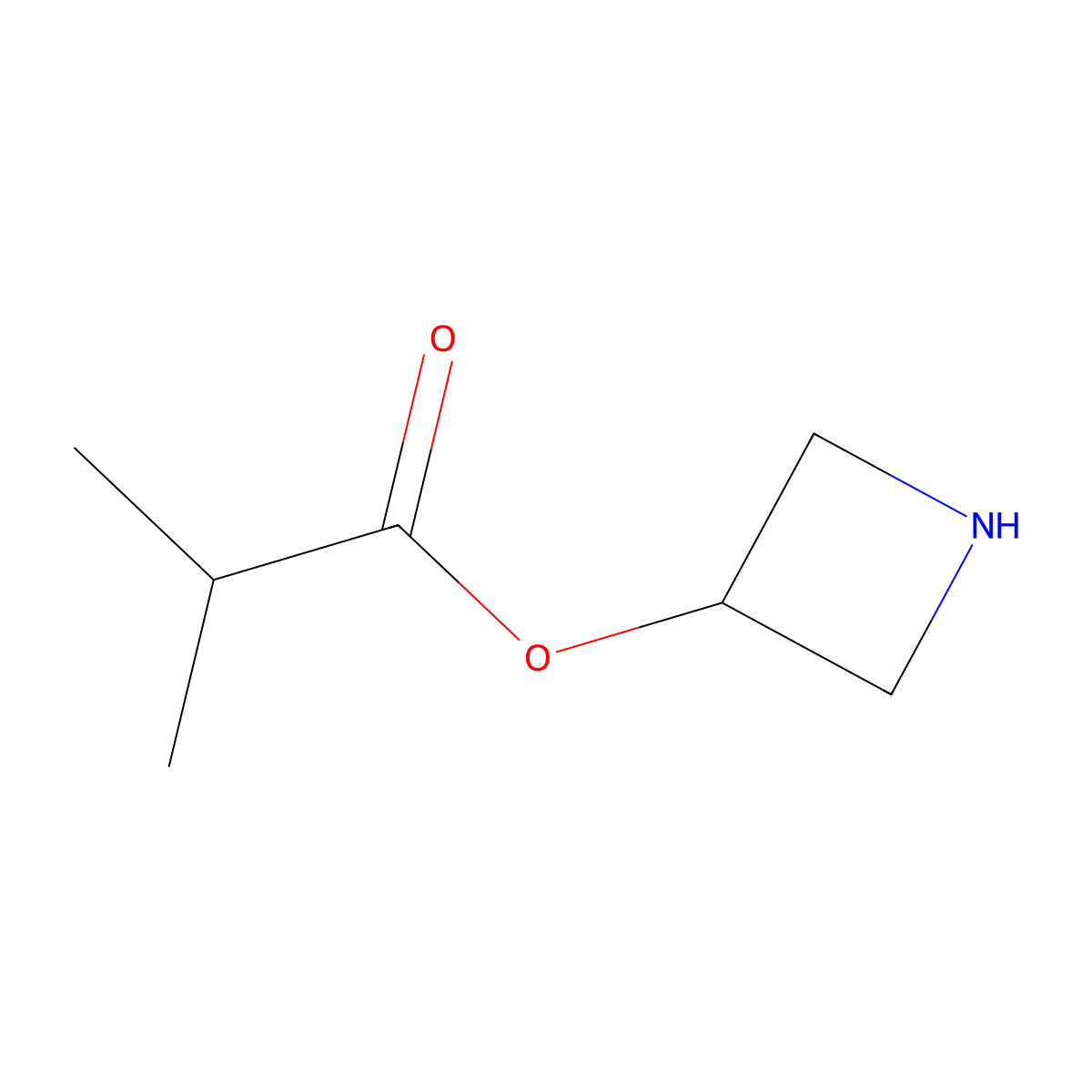 3-Azetidinyl 2-methylpropanoate molecular structure, CAS 1220031-99-1