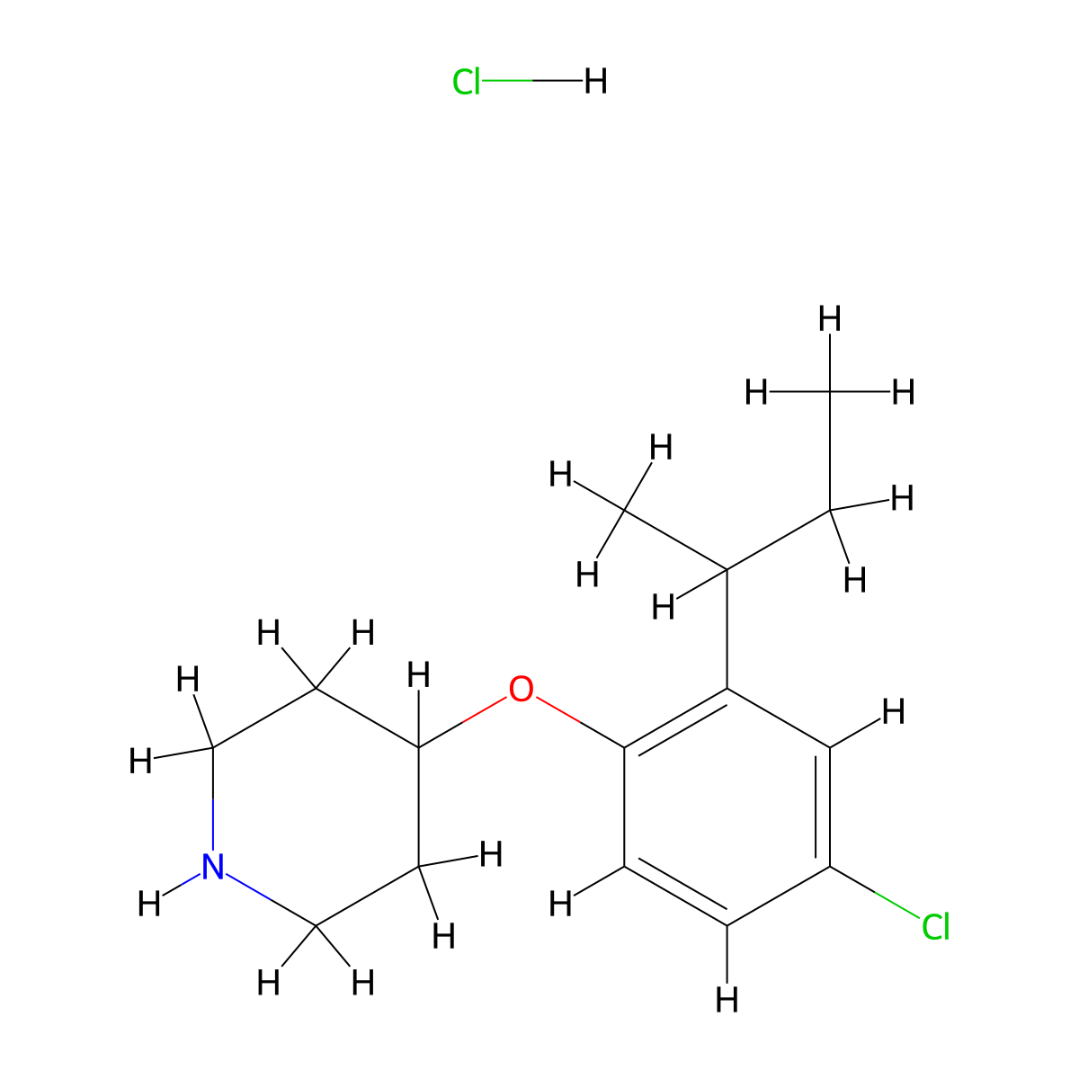 4-[2-(sec-Butyl)-4-chlorophenoxy]piperidine hydrochloride molecular structure, CAS 1220032-91-6