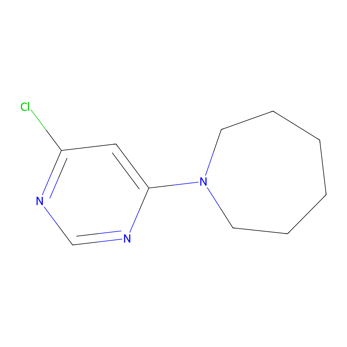 1-(6-Chloro-4-pyrimidinyl)azepane molecular structure, CAS 1220033-18-0