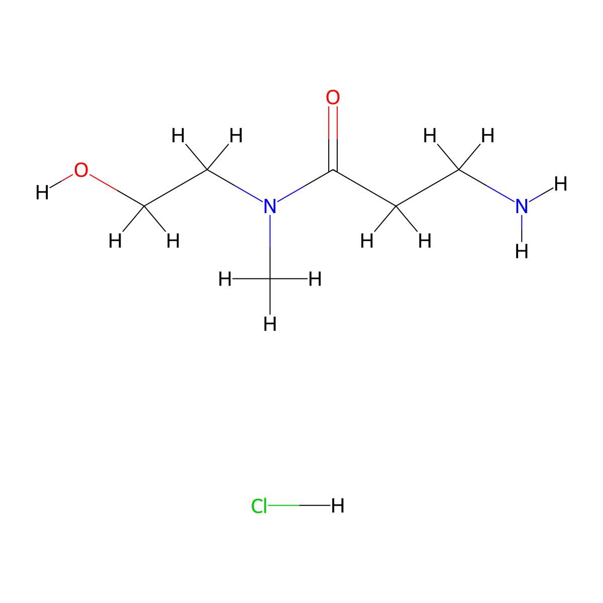 3-Amino-N-(2-hydroxyethyl)-N-methylpropanamide hydrochloride molecular structure, CAS 1220033-46-4