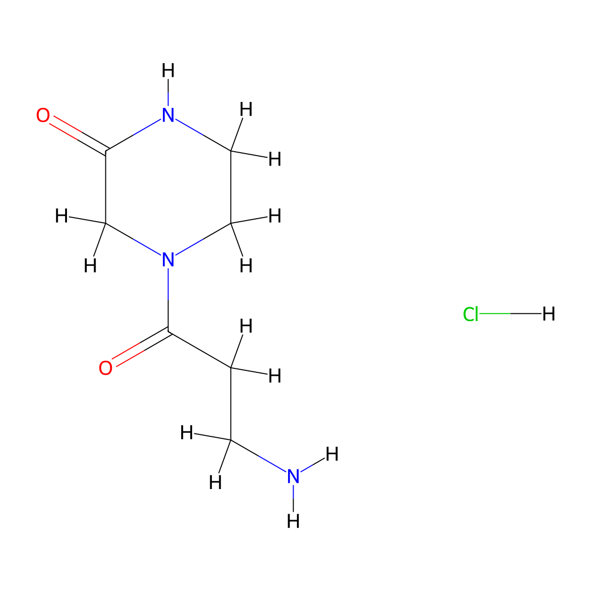 4-(3-Aminopropanoyl)-2-piperazinone hydrochloride molecular structure, CAS 1220033-48-6