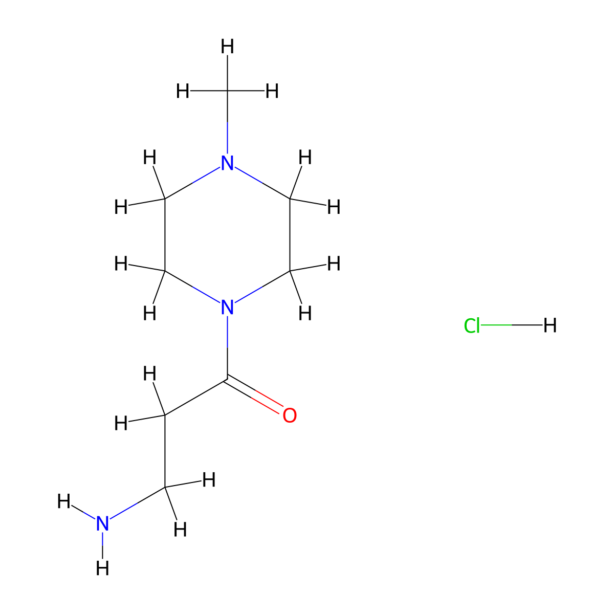 3-Amino-1-(4-methyl-1-piperazinyl)-1-propanone hydrochloride molecular structure, CAS 1220033-51-1
