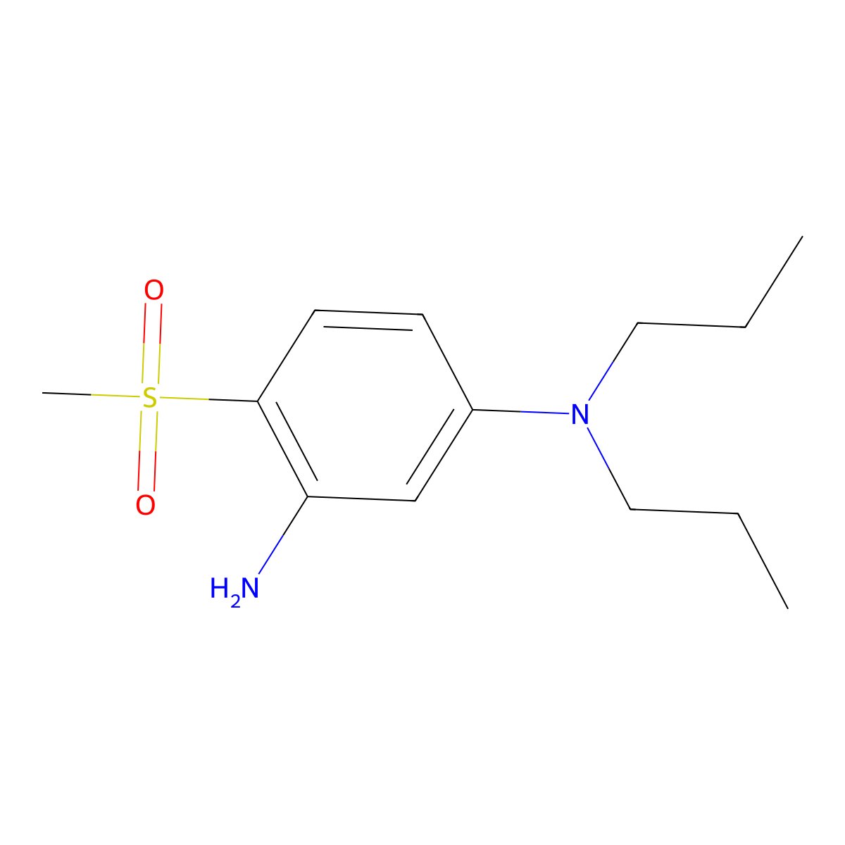 N-[3-Amino-4-(methylsulfonyl)phenyl]-N,N-dipropylamine molecular structure, CAS 1220033-60-2
