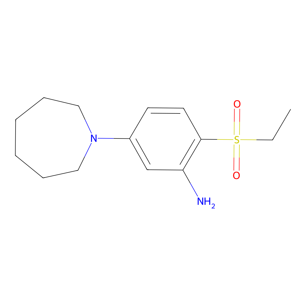 5-(1-Azepanyl)-2-(ethylsulfonyl)aniline molecular structure, CAS 1220033-67-9