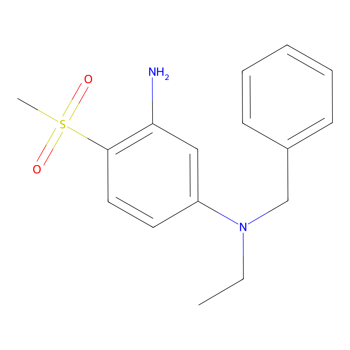 N1-Benzyl-N1-ethyl-4-(methylsulfonyl)-1,3-benzenediamine molecular structure, CAS 1220033-84-0