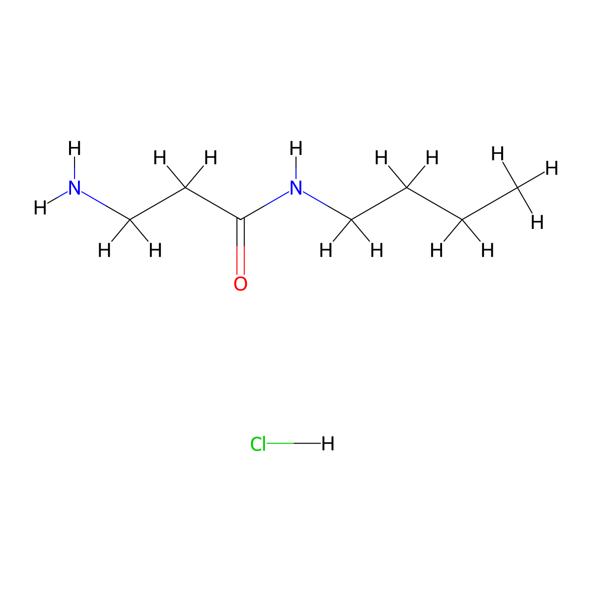 3-Amino-N-butylpropanamide hydrochloride molecular structure, CAS 1220034-22-9