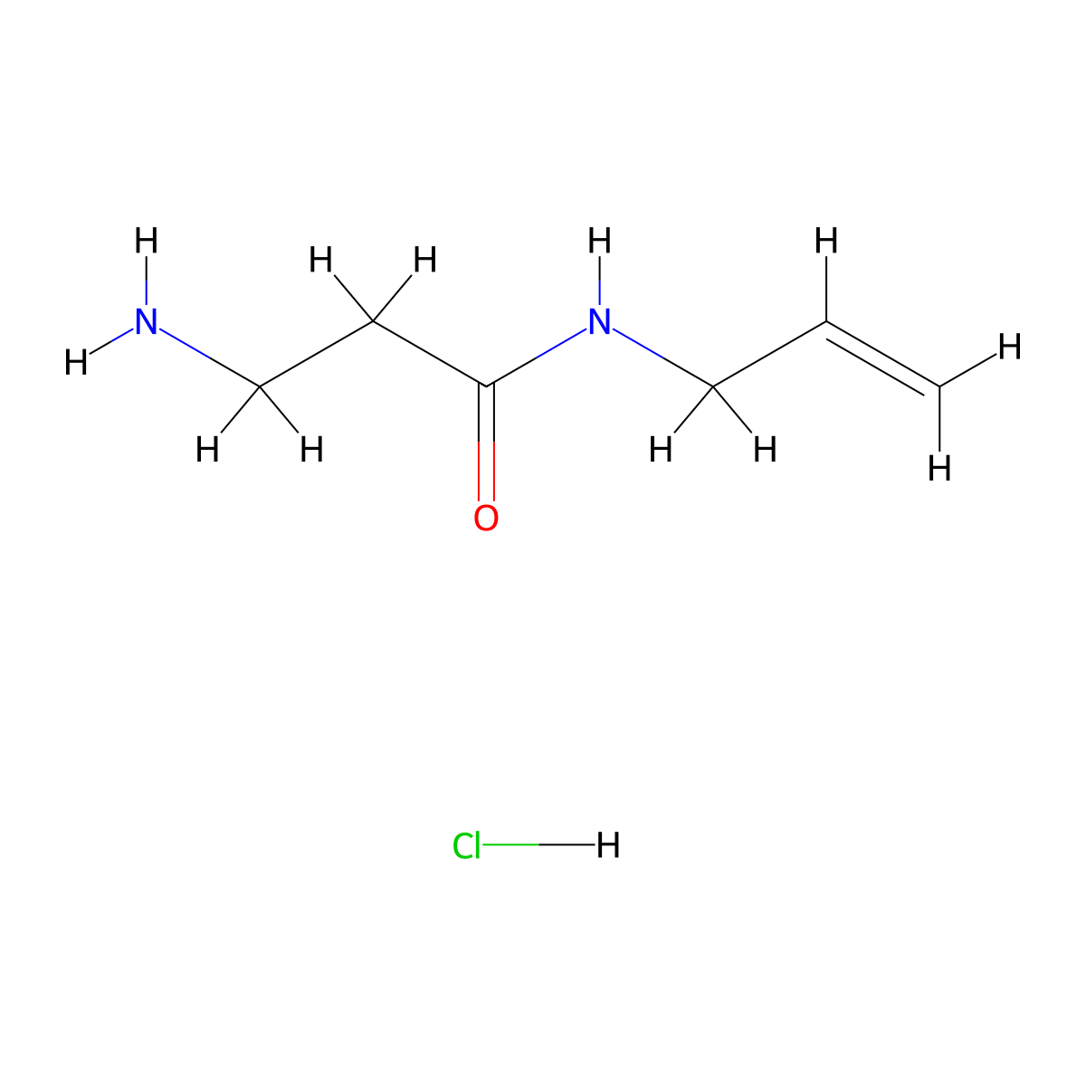 N-Allyl-3-aminopropanamide hydrochloride molecular structure, CAS 1220034-30-9