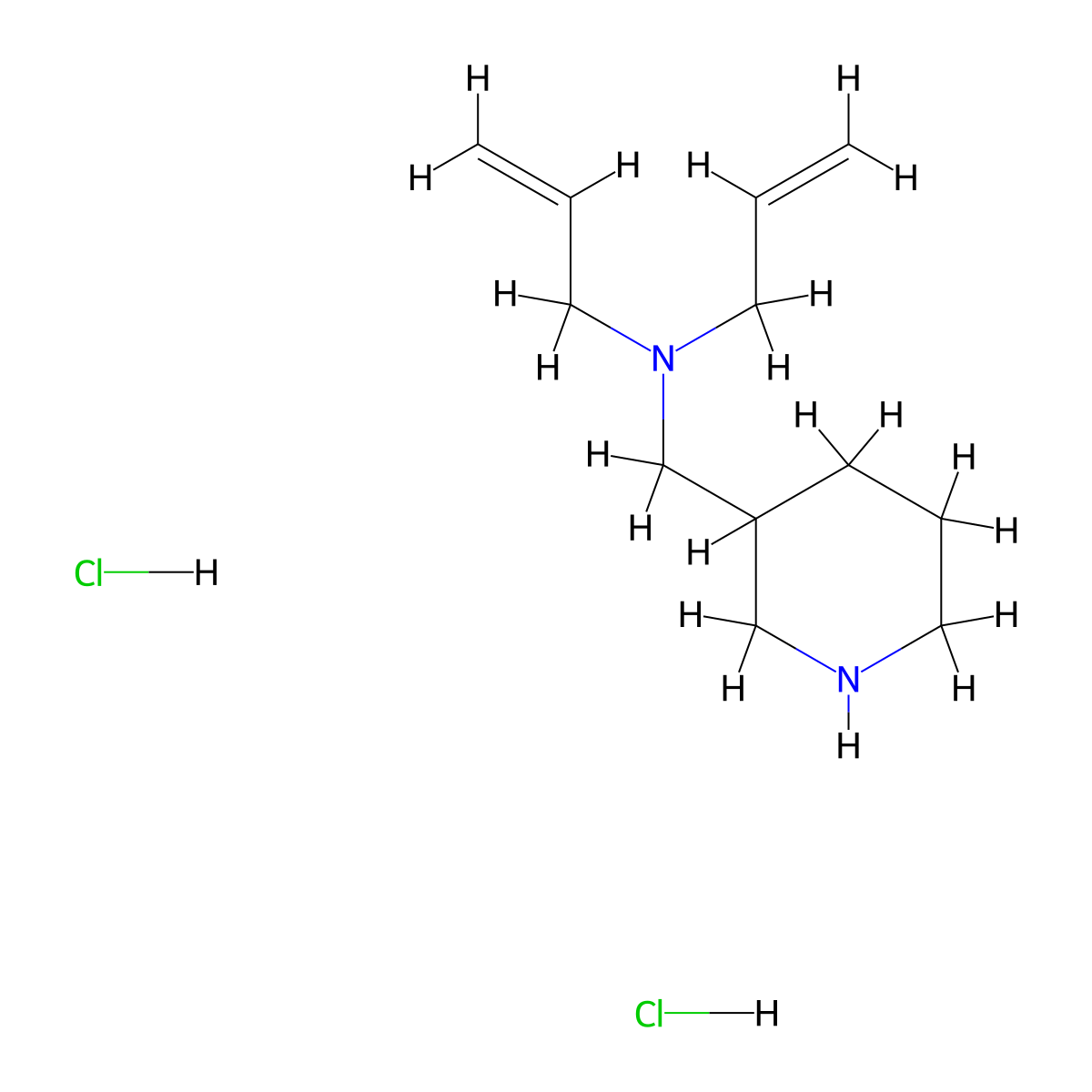 n-Allyl-n-(3-piperidinylmethyl)-2-propen-1-amine dihydrochloride molecular structure, CAS 1220034-31-0