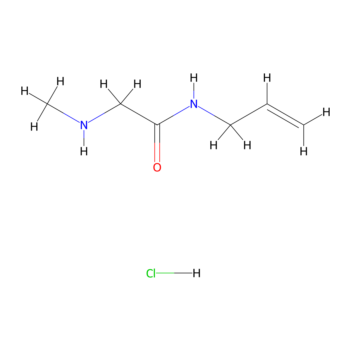N-Allyl-2-(methylamino)acetamide hydrochloride molecular structure, CAS 1220034-32-1