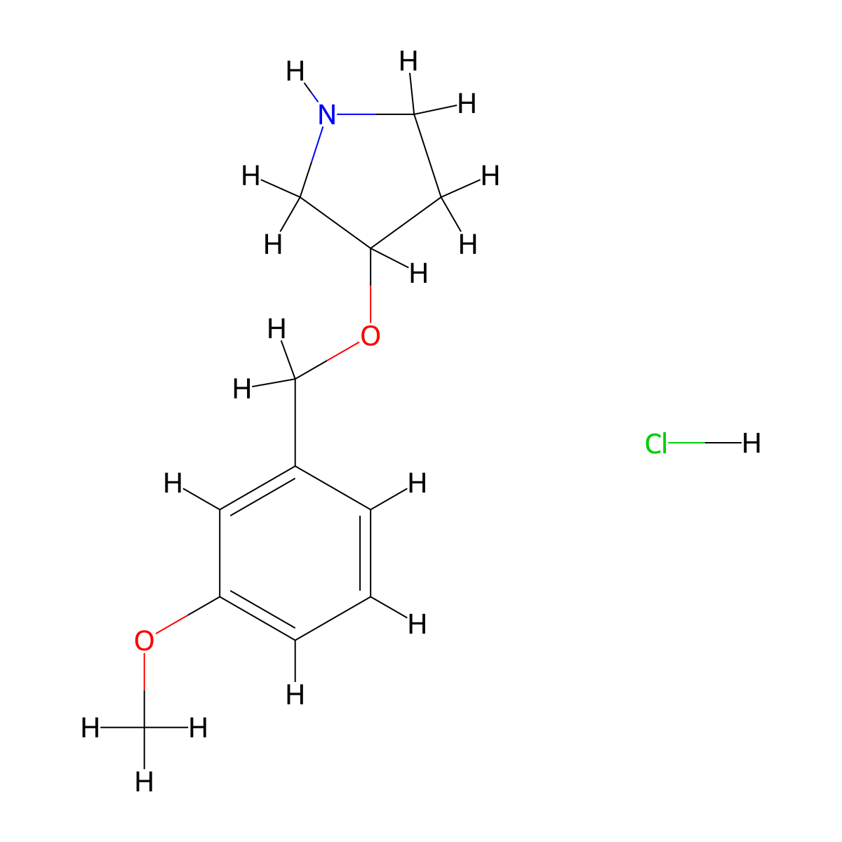 3-((3-Methoxybenzyl)oxy)pyrrolidine hydrochloride molecular structure, CAS 1220034-35-4