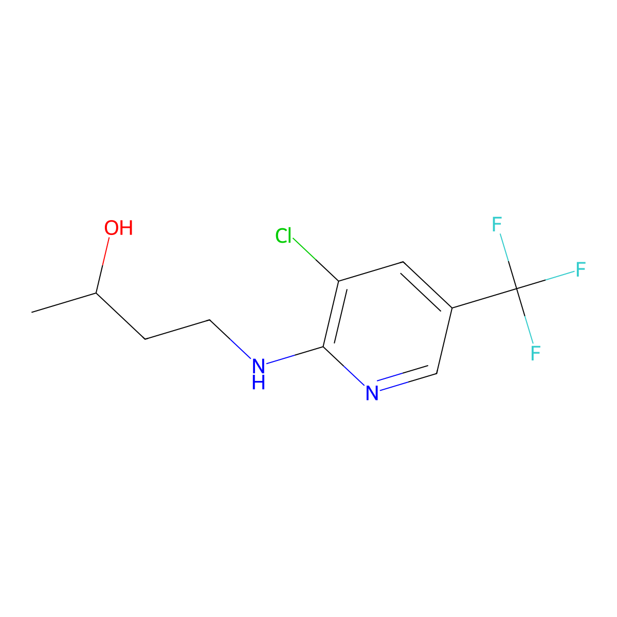 4-{[3-Chloro-5-(trifluoromethyl)-2-pyridinyl]-amino}-2-butanol molecular structure, CAS 1220034-48-9