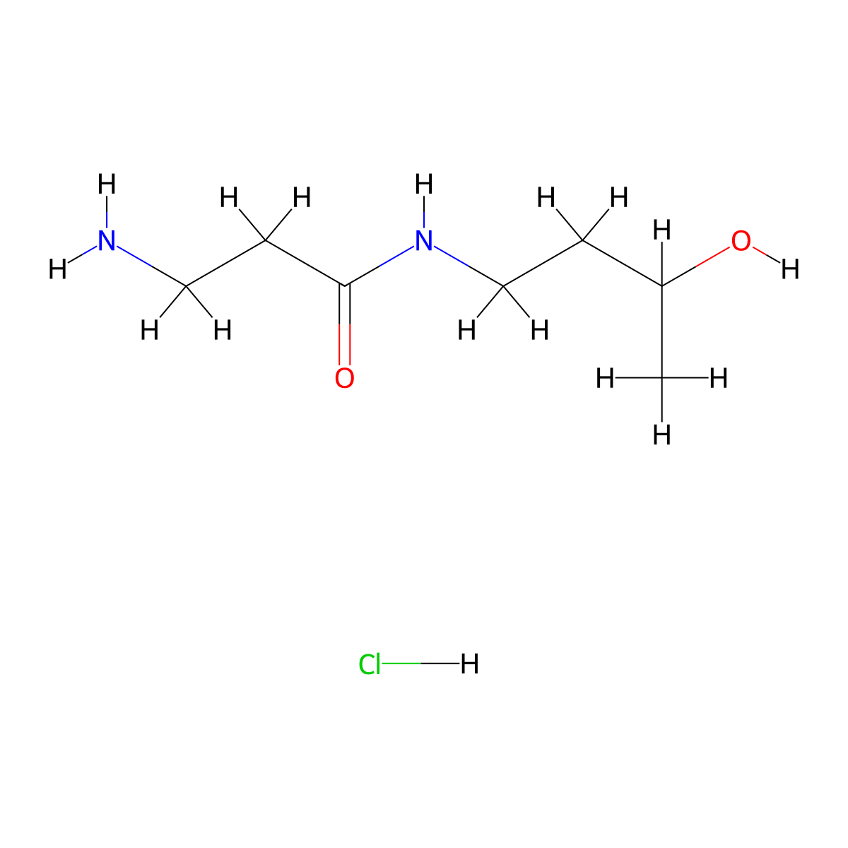 3-Amino-N-(3-hydroxybutyl)propanamide hydrochloride molecular structure, CAS 1220034-57-0