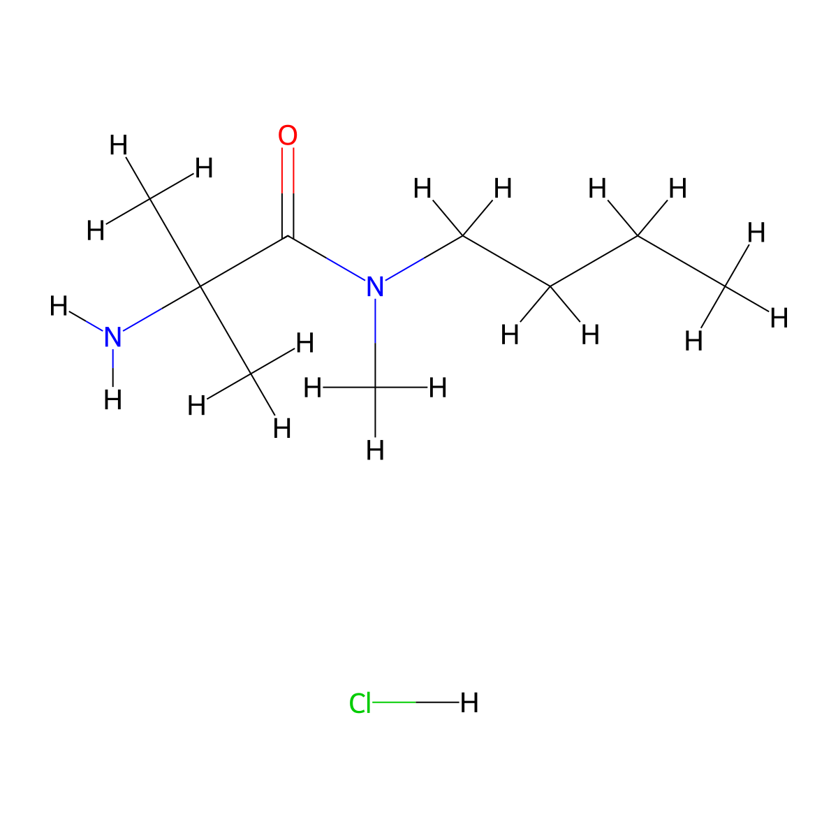 2-Amino-N-butyl-N,2-dimethylpropanamide hydrochloride molecular structure, CAS 1220034-85-4