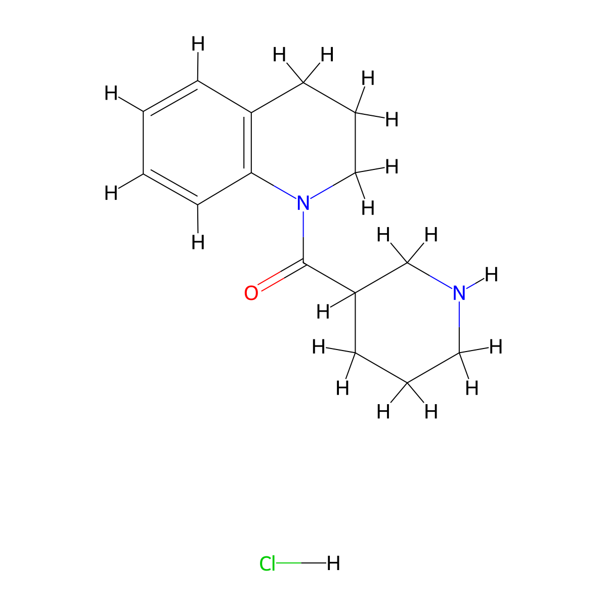 3,4-Dihydro-1(2H)-quinolinyl(3-piperidinyl)-methanone hydrochloride molecular structure, CAS 1220034-96-7