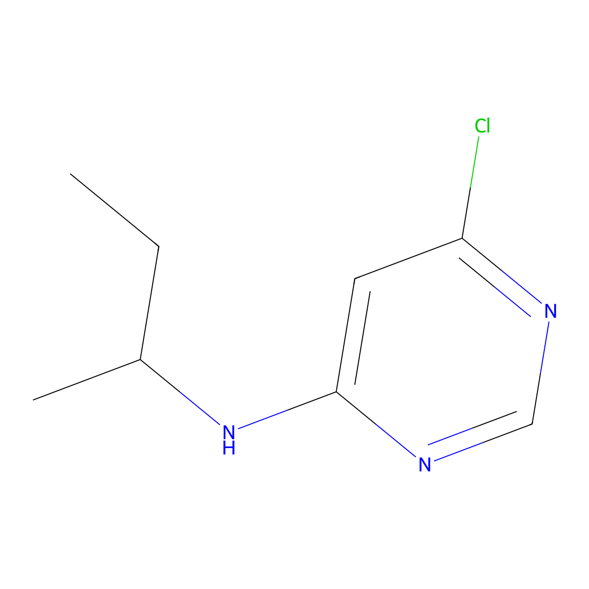 N-(Sec-butyl)-6-chloro-4-pyrimidinamine molecular structure, CAS 1220035-13-1