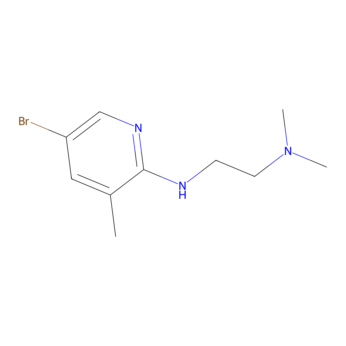 N1-(5-Bromo-3-methyl-2-pyridinyl)-N2,N2-dimethyl-1,2-ethanediamine molecular structure, CAS 1220035-16-4