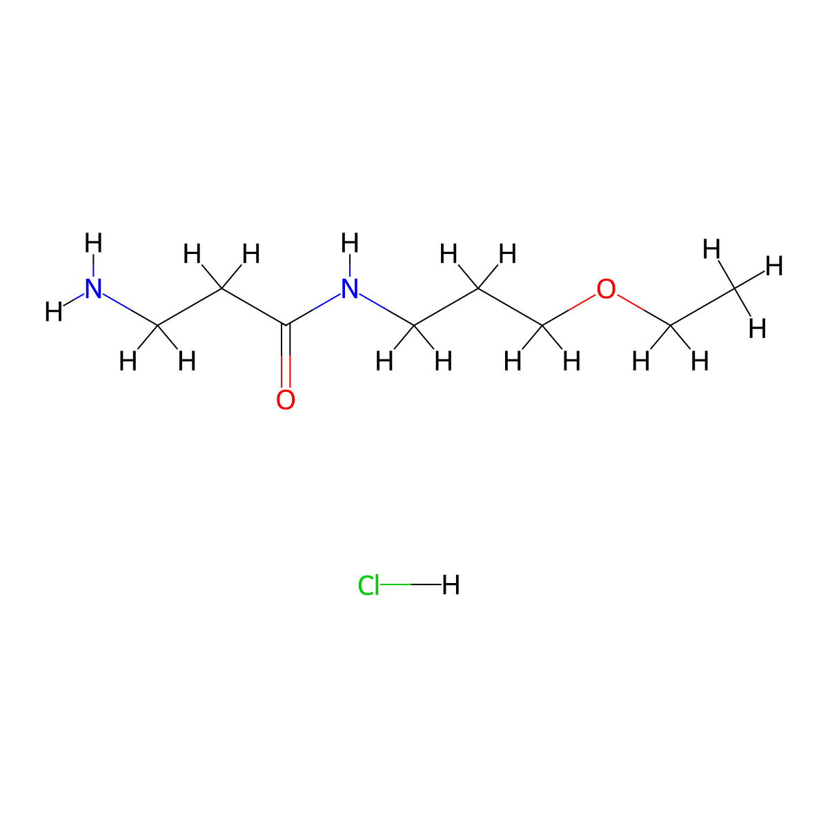 3-Amino-N-(3-ethoxypropyl)propanamide hydrochloride molecular structure, CAS 1220035-24-4