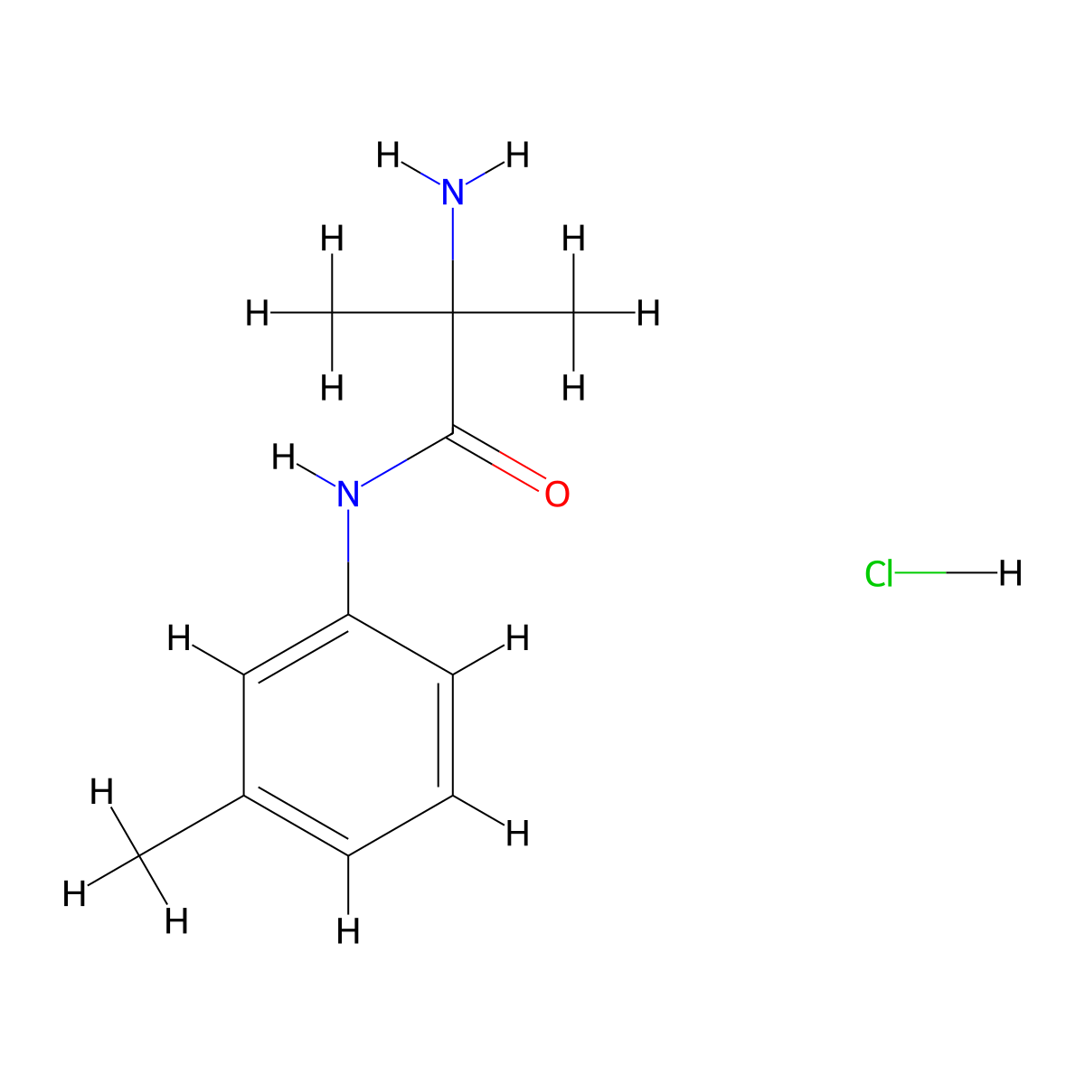 2-Amino-2-methyl-N-(3-methylphenyl)propanamide hydrochloride molecular structure, CAS 1220035-31-3