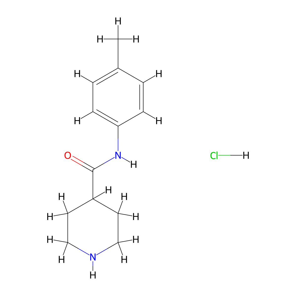 N-(p-Tolyl)piperidine-4-carboxamide hydrochloride molecular structure, CAS 1220035-33-5