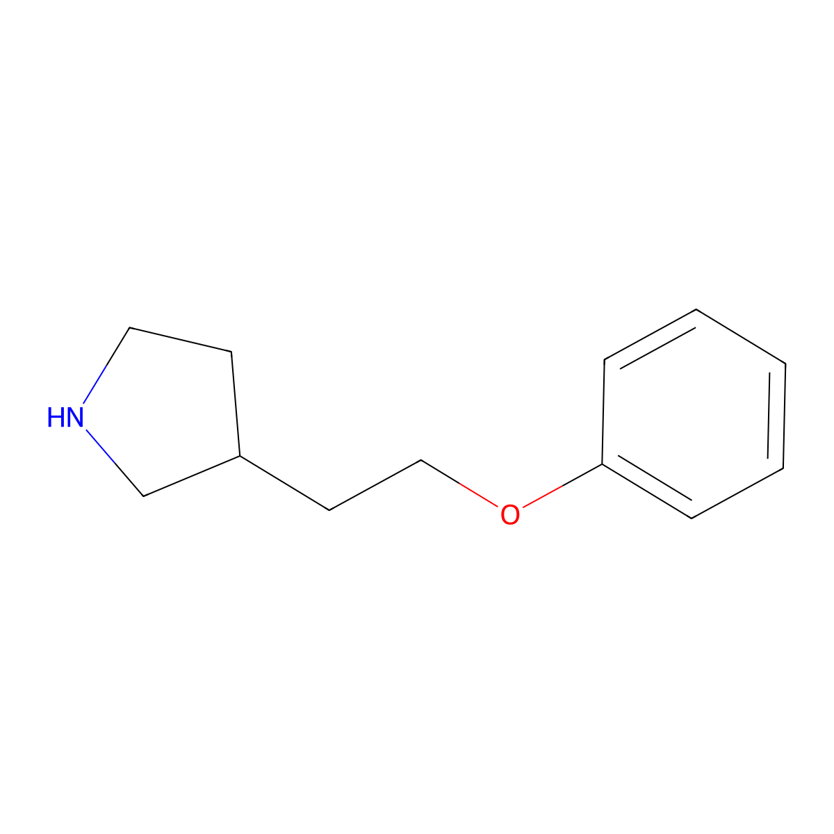 3-(2-Phenoxyethyl)pyrrolidine molecular structure, CAS 1220035-53-9