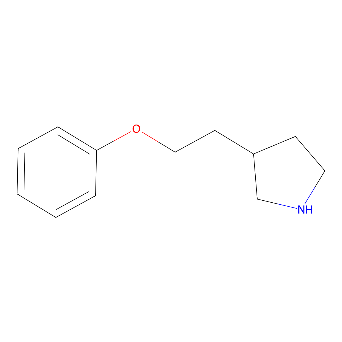 3-(2-Phenoxyethyl)pyrrolidine molecular structure, CAS 1220035-53-9