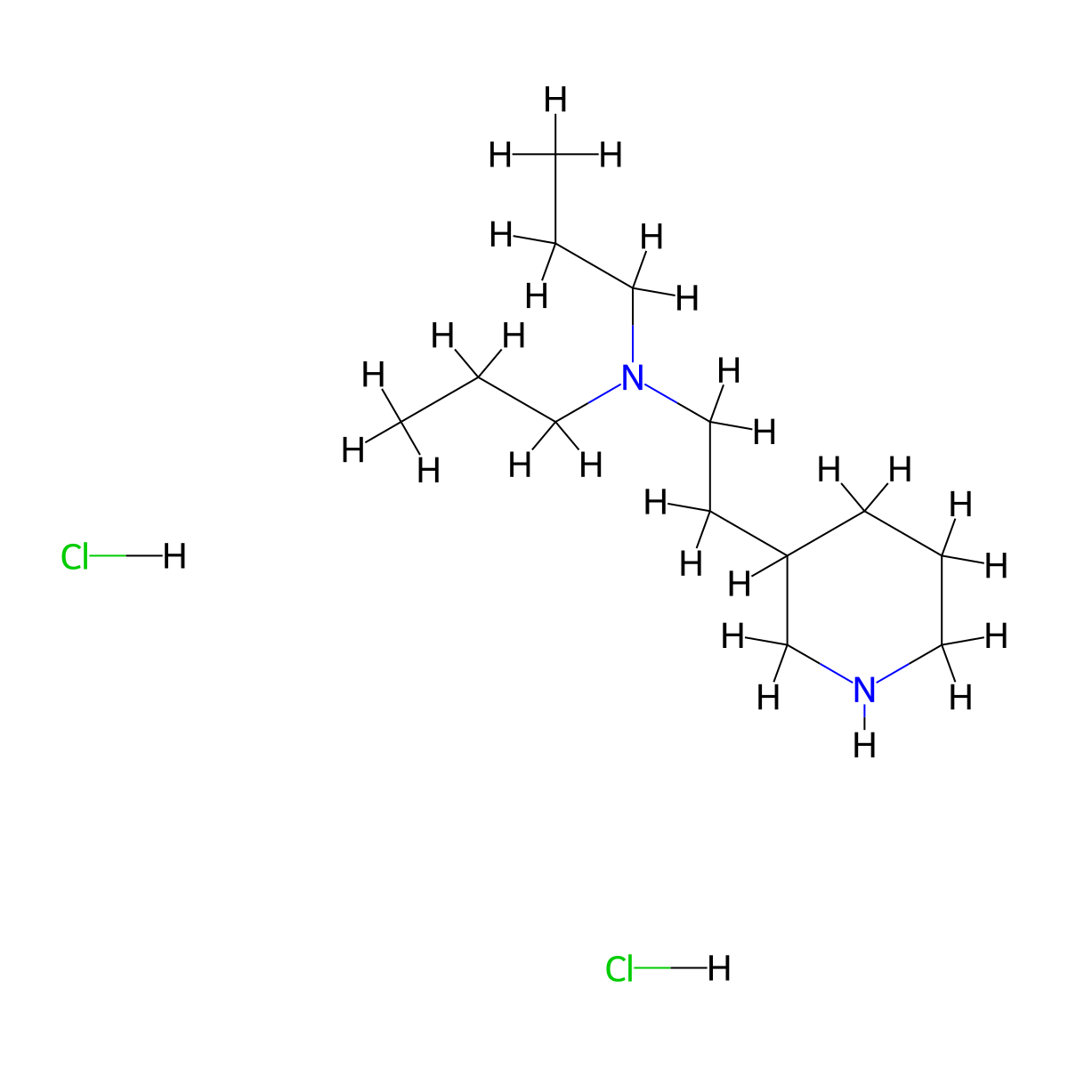 N-(2-(Piperidin-3-yl)ethyl)-N-propylpropan-1-amine dihydrochloride molecular structure, CAS 1220035-65-3