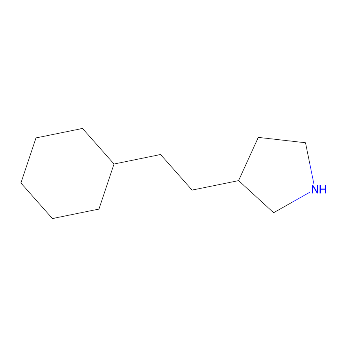 3-(2-Cyclohexylethyl)pyrrolidine molecular structure, CAS 1220035-66-4