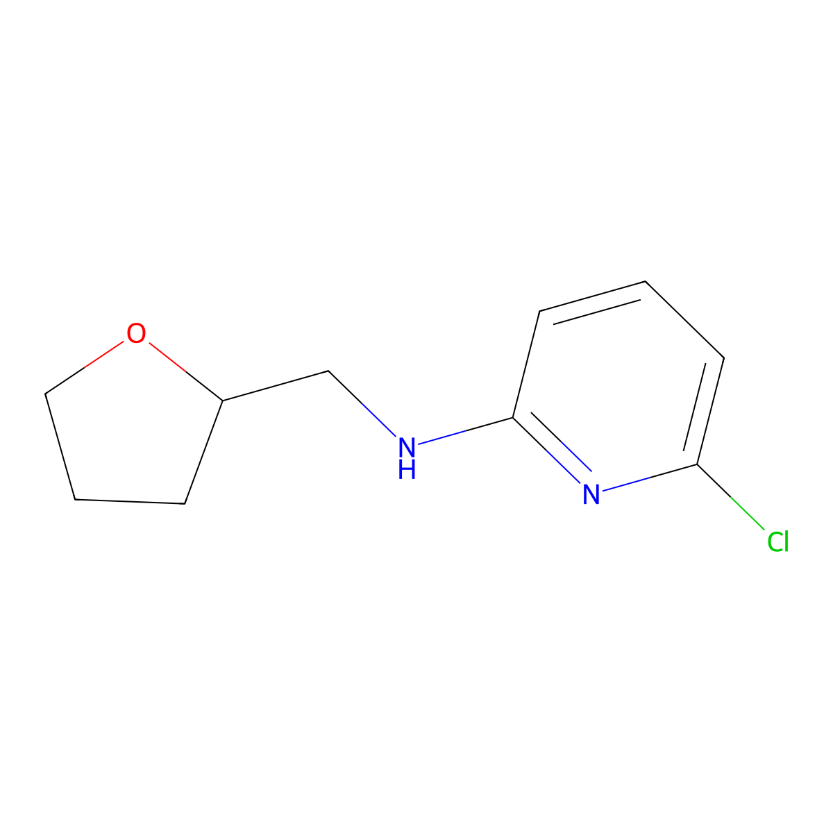 6-Chloro-N-((tetrahydrofuran-2-yl)methyl)pyridin-2-amine molecular structure, CAS 1220035-67-5