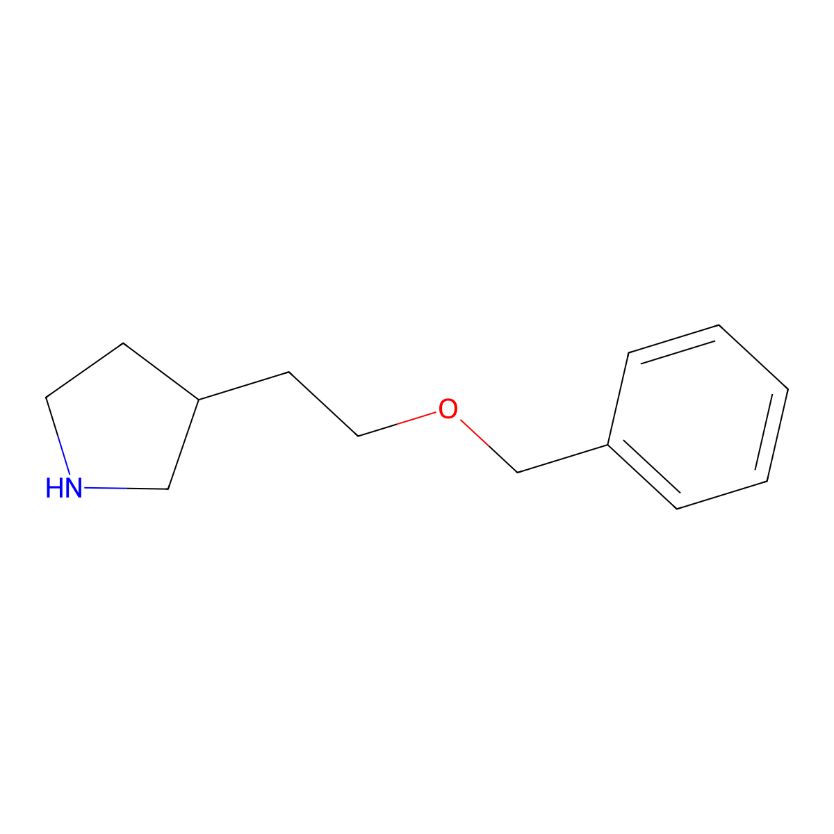 3-[2-(Benzyloxy)ethyl]pyrrolidine molecular structure, CAS 1220035-71-1