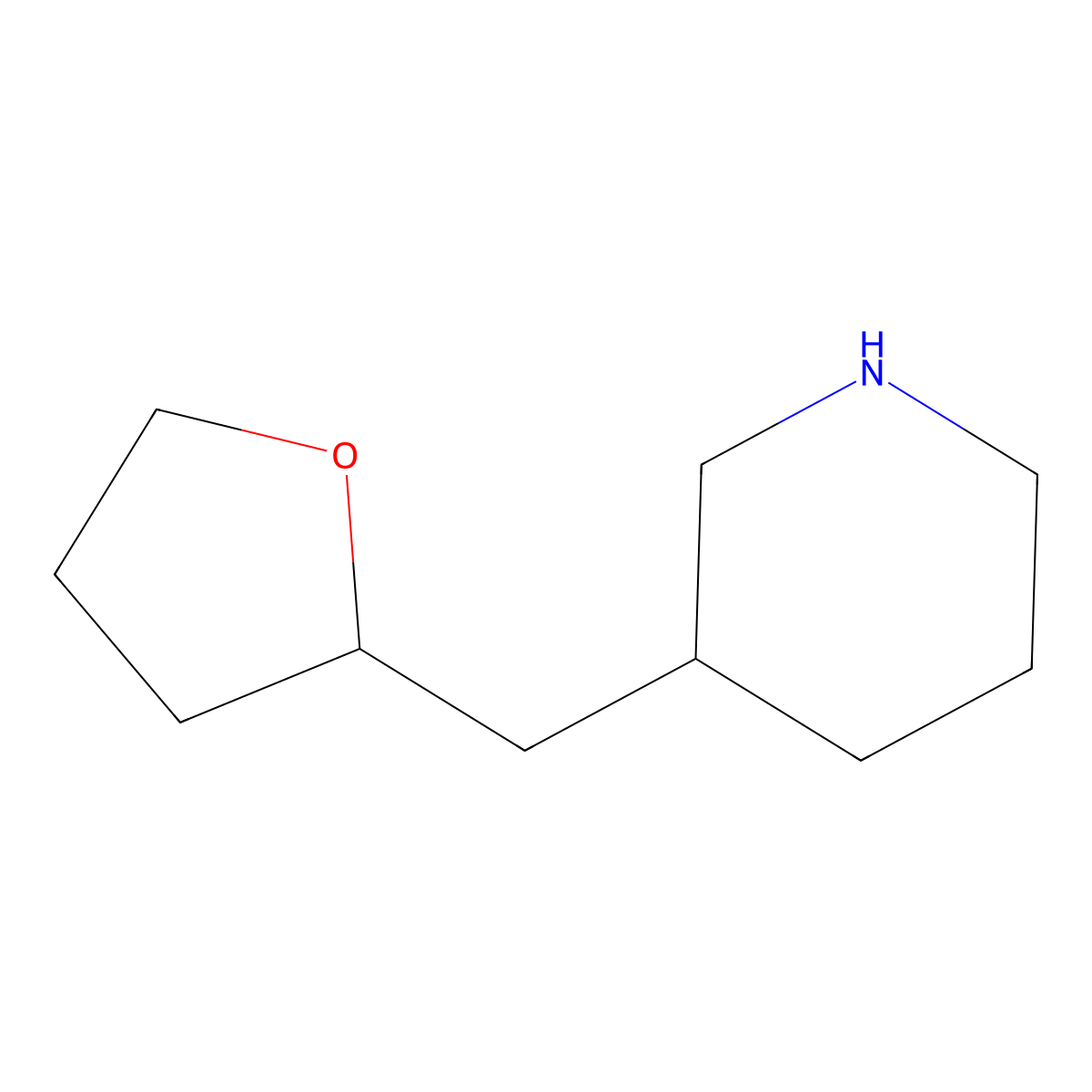 3-(Tetrahydro-2-furanylmethyl)piperidine molecular structure, CAS 1220035-77-7
