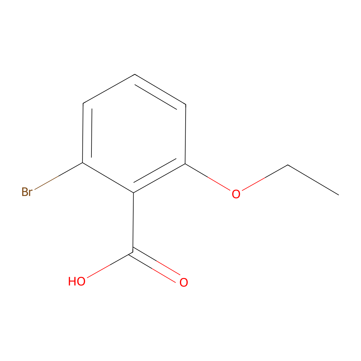 2-Bromo-6-ethoxybenzoic acid molecular structure, CAS 1220035-88-0