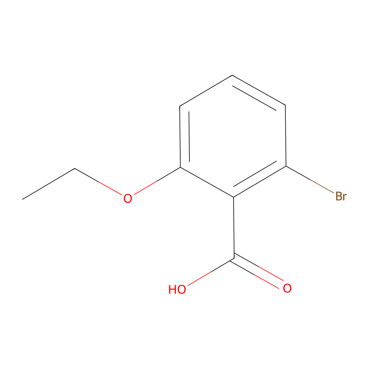 2-Bromo-6-ethoxybenzoic acid molecular structure, CAS 1220035-88-0