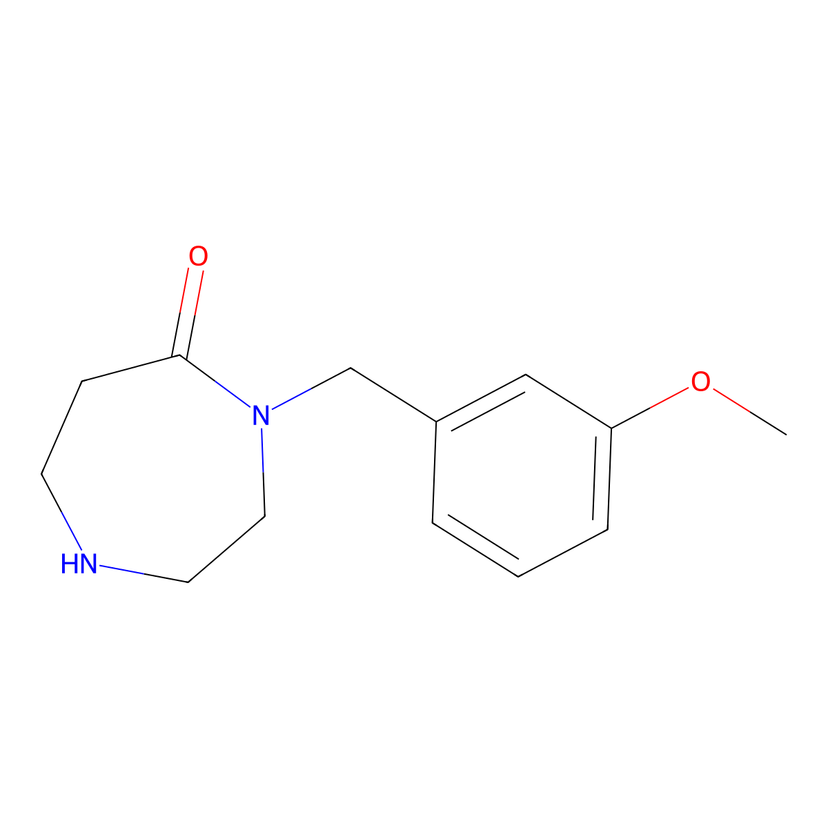 4-(3-Methoxybenzyl)-1,4-diazepan-5-one molecular structure, CAS 1220036-03-2