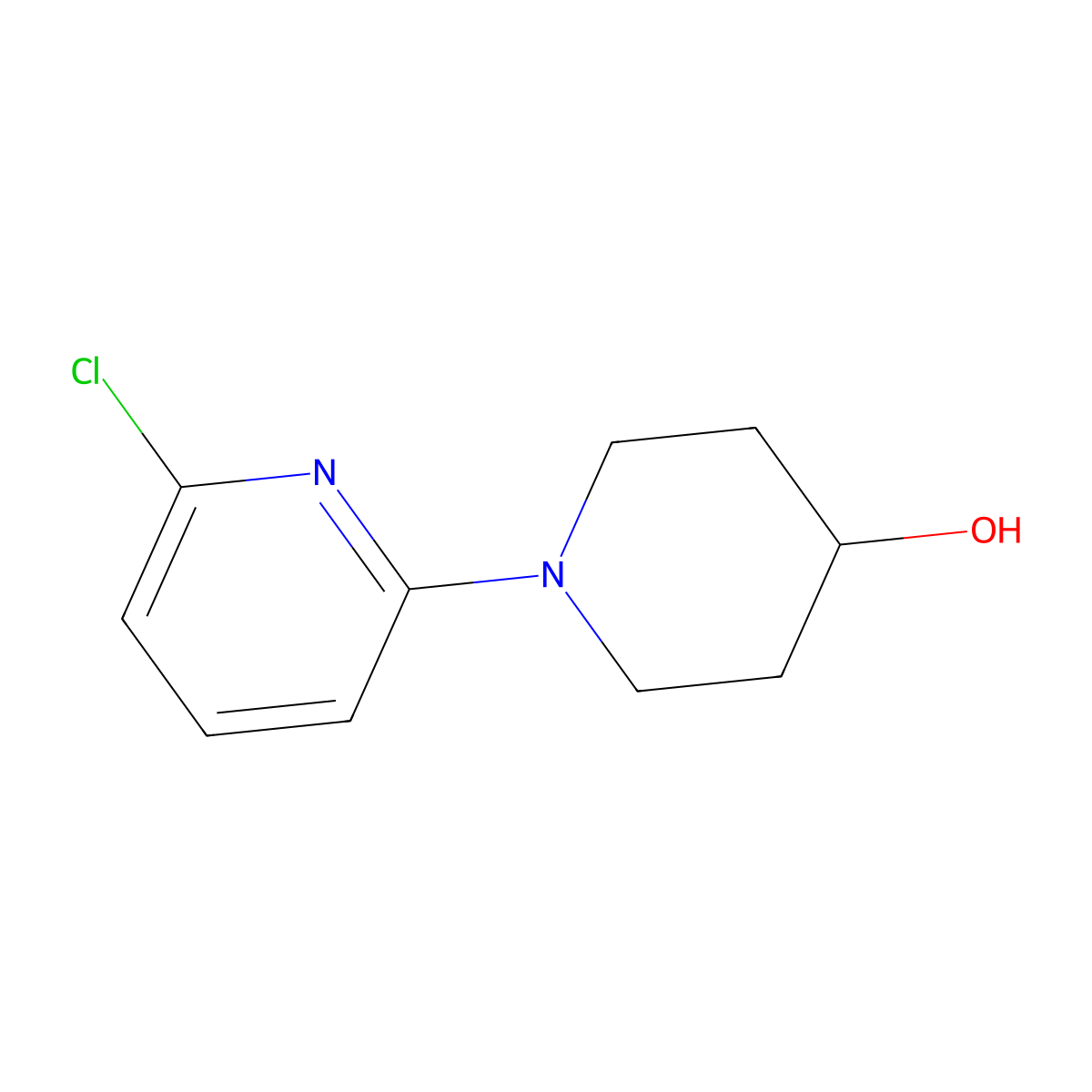 1-(6-Chloropyridin-2-yl)piperidin-4-ol molecular structure, CAS 1220036-23-6