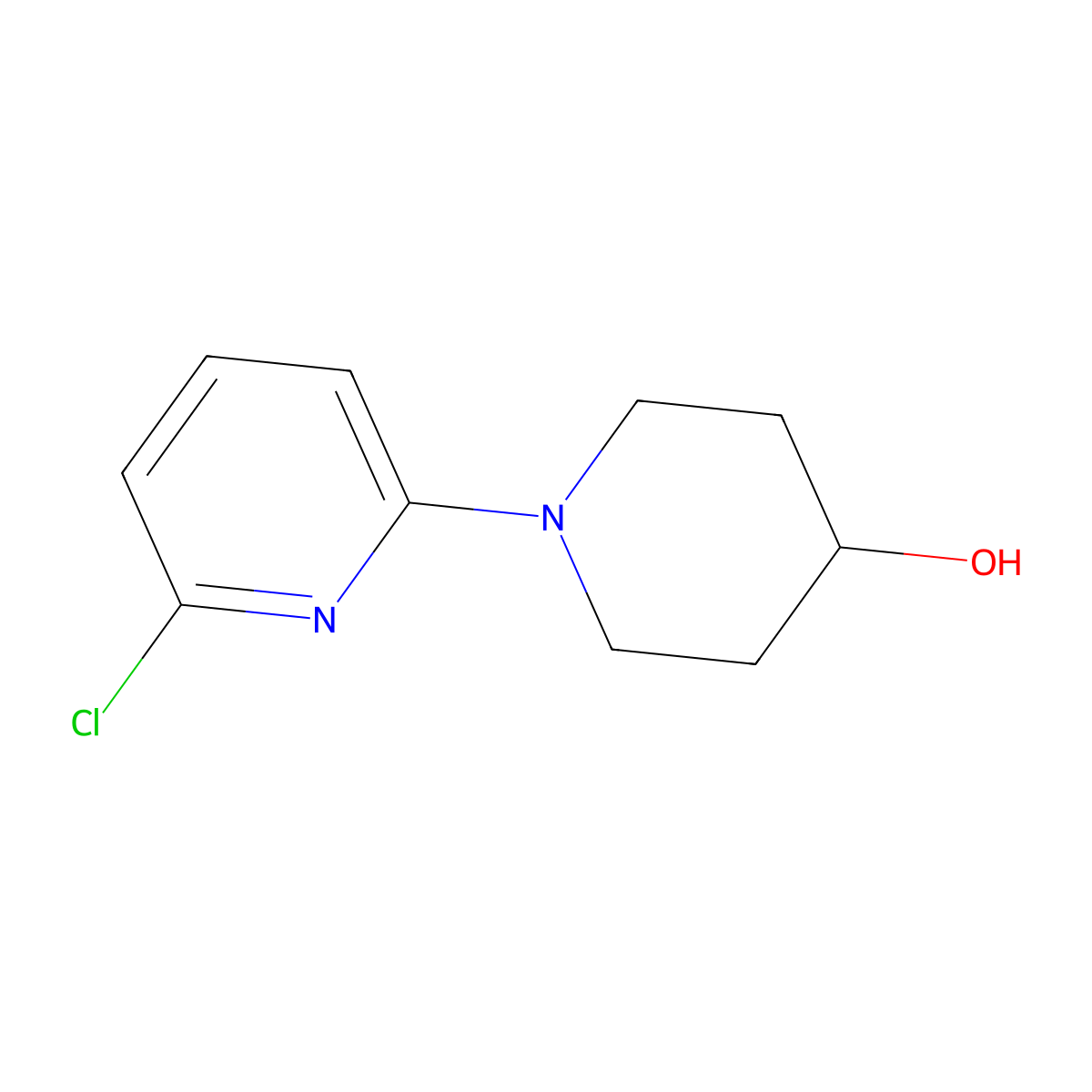 1-(6-Chloropyridin-2-yl)piperidin-4-ol molecular structure, CAS 1220036-23-6