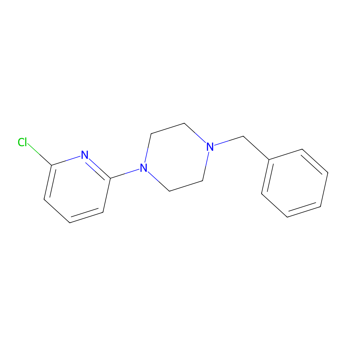 1-Benzyl-4-(6-chloropyridin-2-yl)piperazine molecular structure, CAS 1220036-26-9