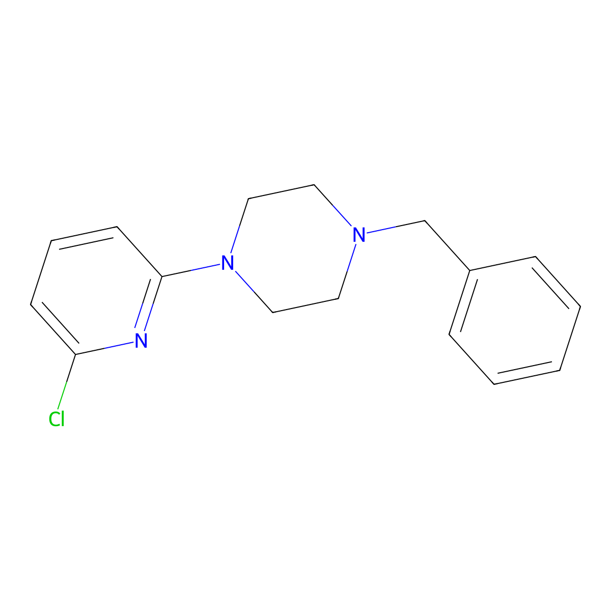 1-Benzyl-4-(6-chloropyridin-2-yl)piperazine molecular structure, CAS 1220036-26-9