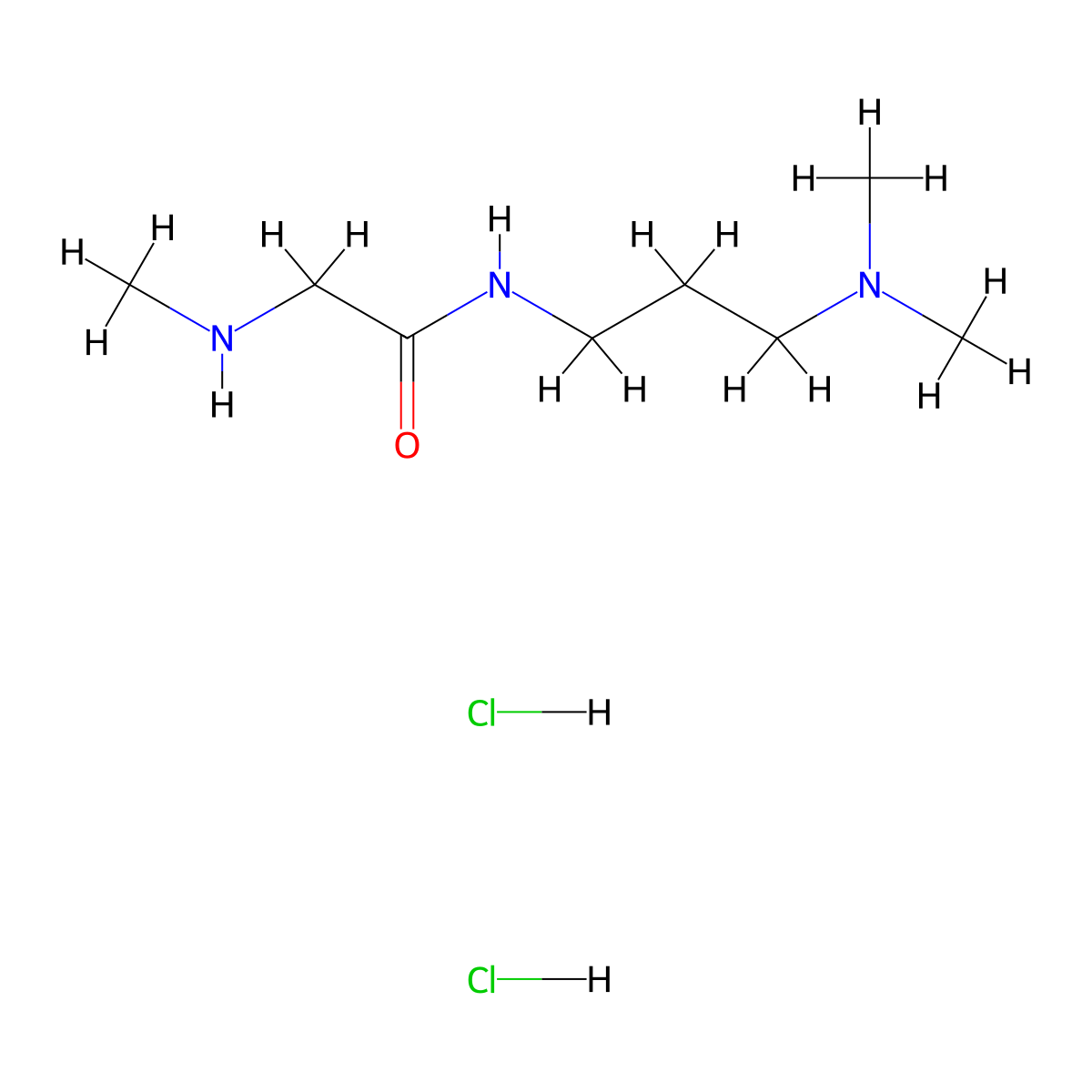 N-[3-(Dimethylamino)propyl]-2-(methylamino)-acetamide dihydrochloride molecular structure, CAS 1220036-48-5