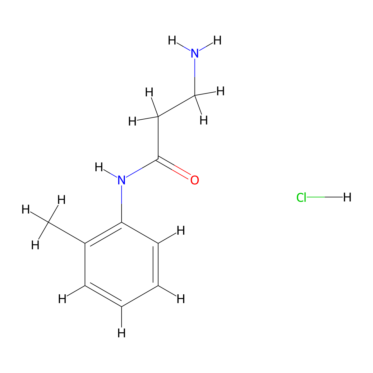 3-Amino-N-(2-methylphenyl)propanamide hydrochloride molecular structure, CAS 1220036-84-9