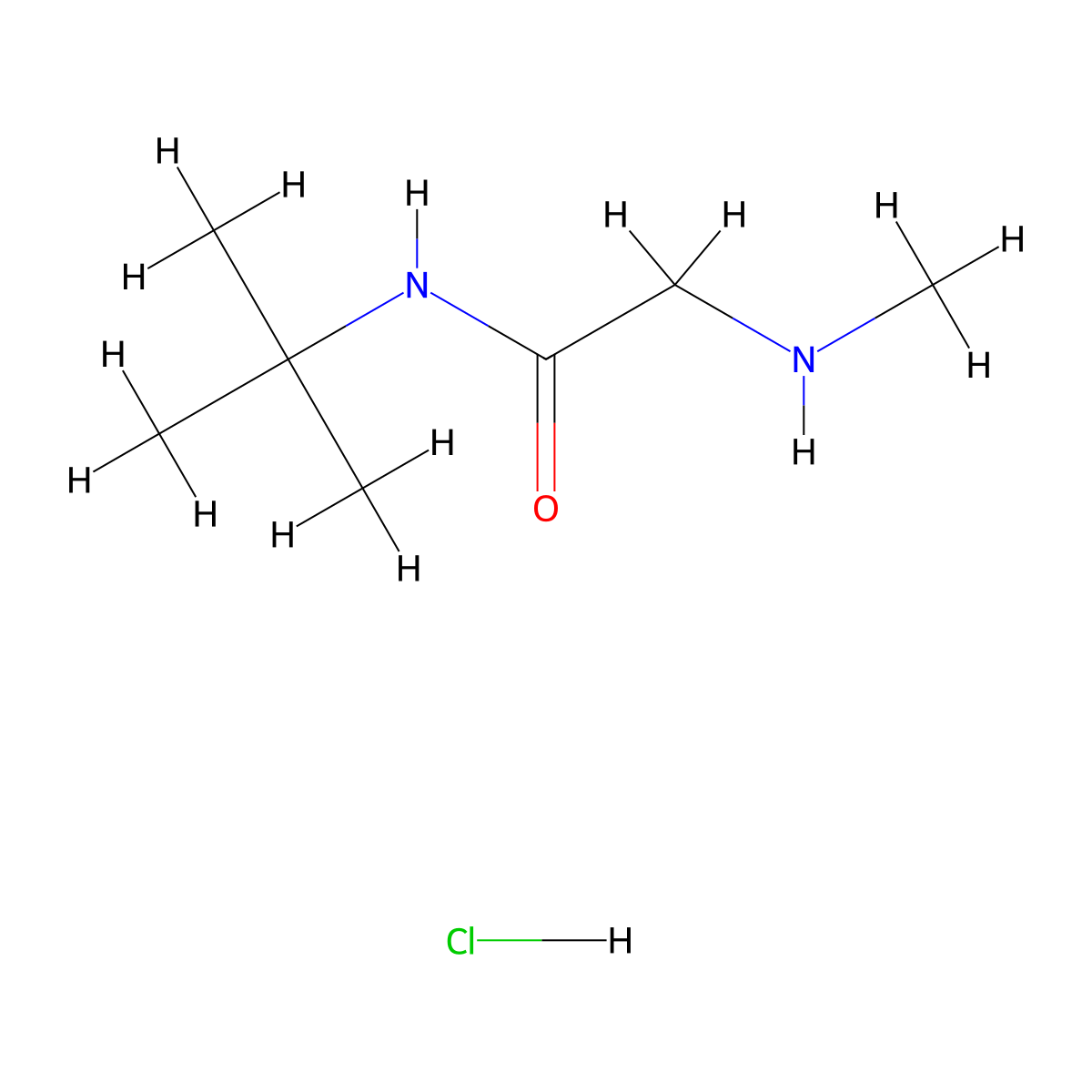 N-(tert-Butyl)-2-(methylamino)acetamide hydrochloride molecular structure, CAS 1220037-24-0