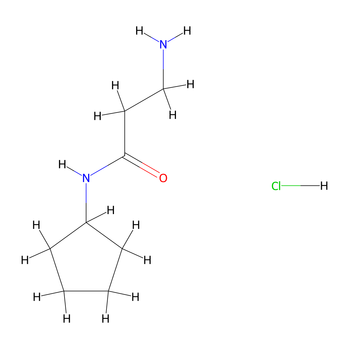 3-Amino-N-cyclopentylpropanamide hydrochloride molecular structure, CAS 1220037-27-3