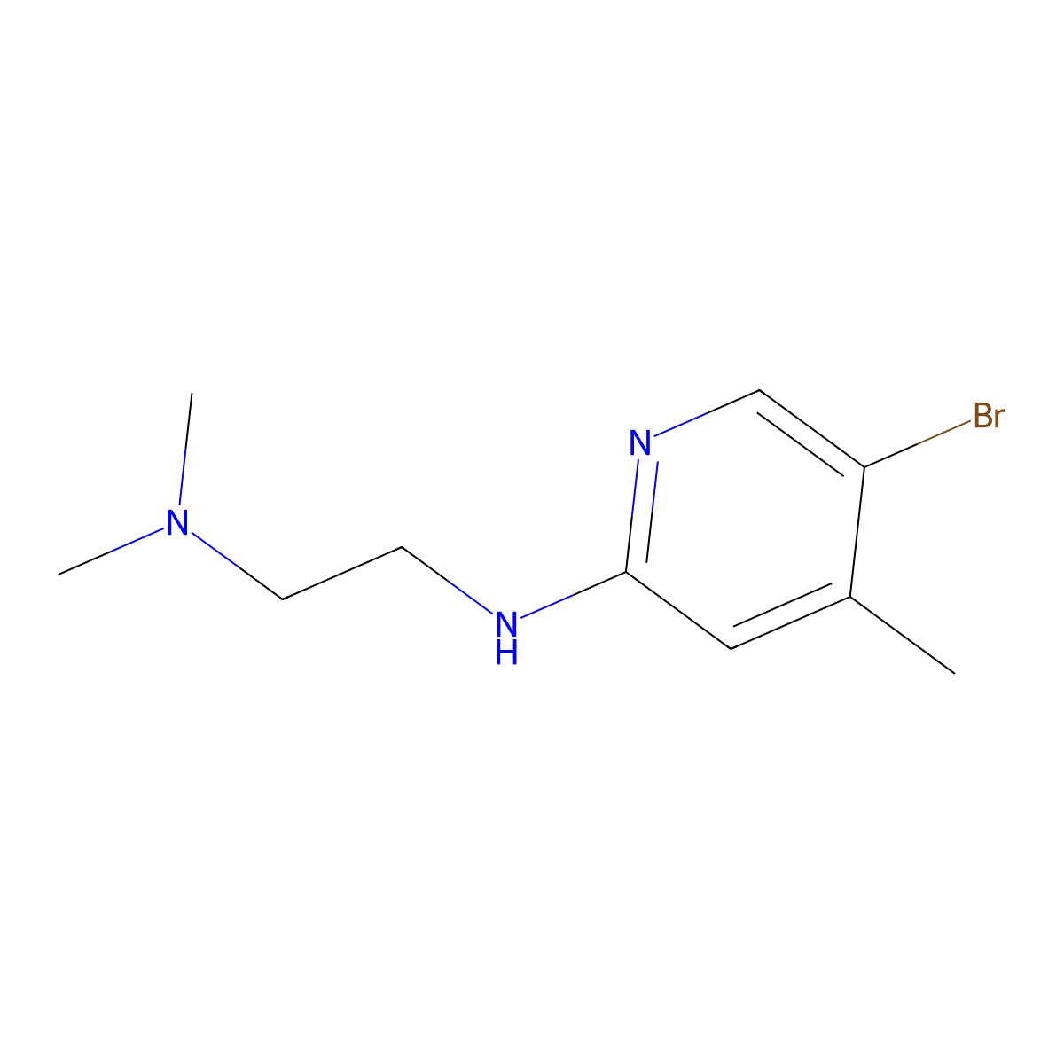 N1-(5-Bromo-4-methyl-2-pyridinyl)-N2,N2-dimethyl-1,2-ethanediamine molecular structure, CAS 1220037-35-3