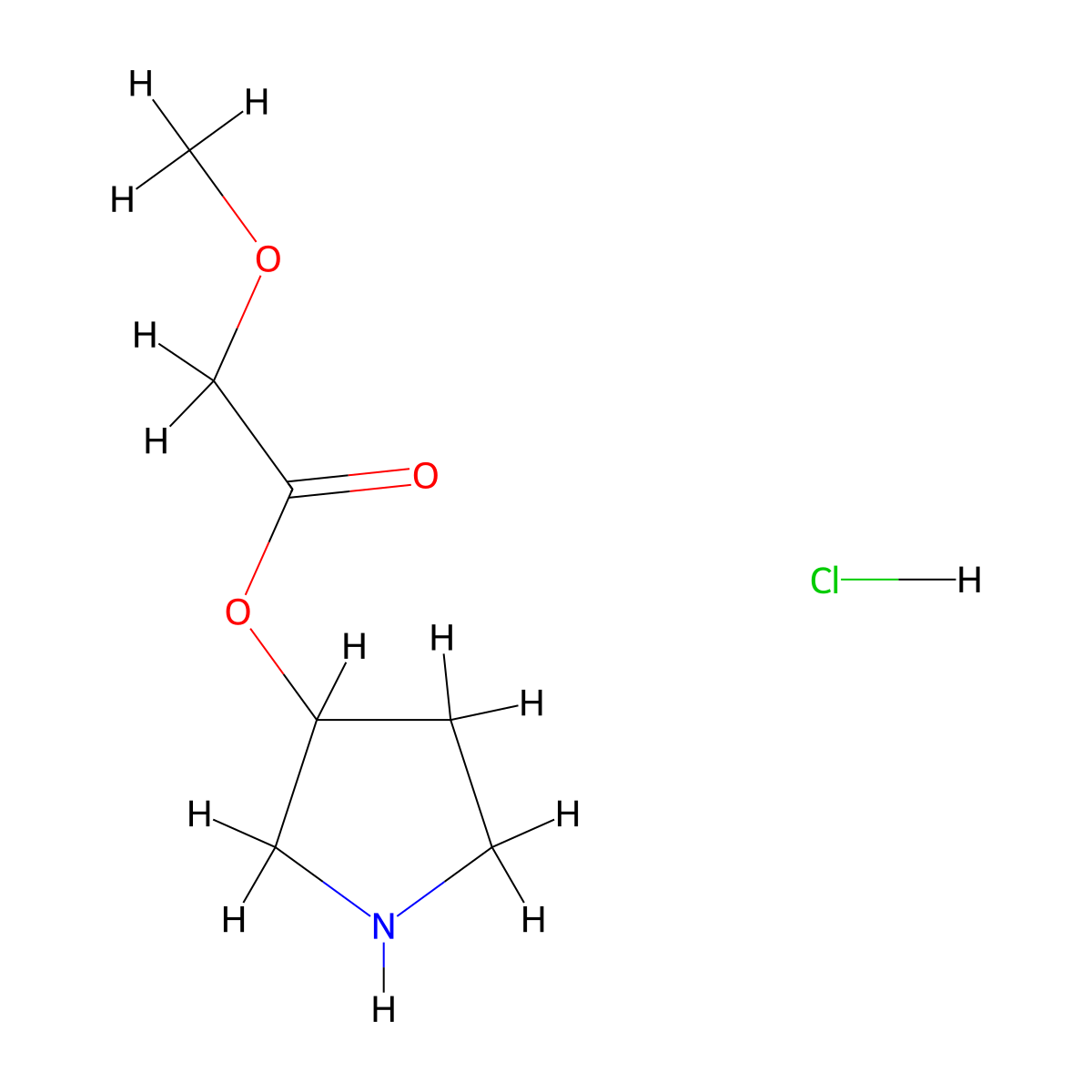 3-Pyrrolidinyl 2-methoxyacetate hydrochloride molecular structure, CAS 1220037-37-5