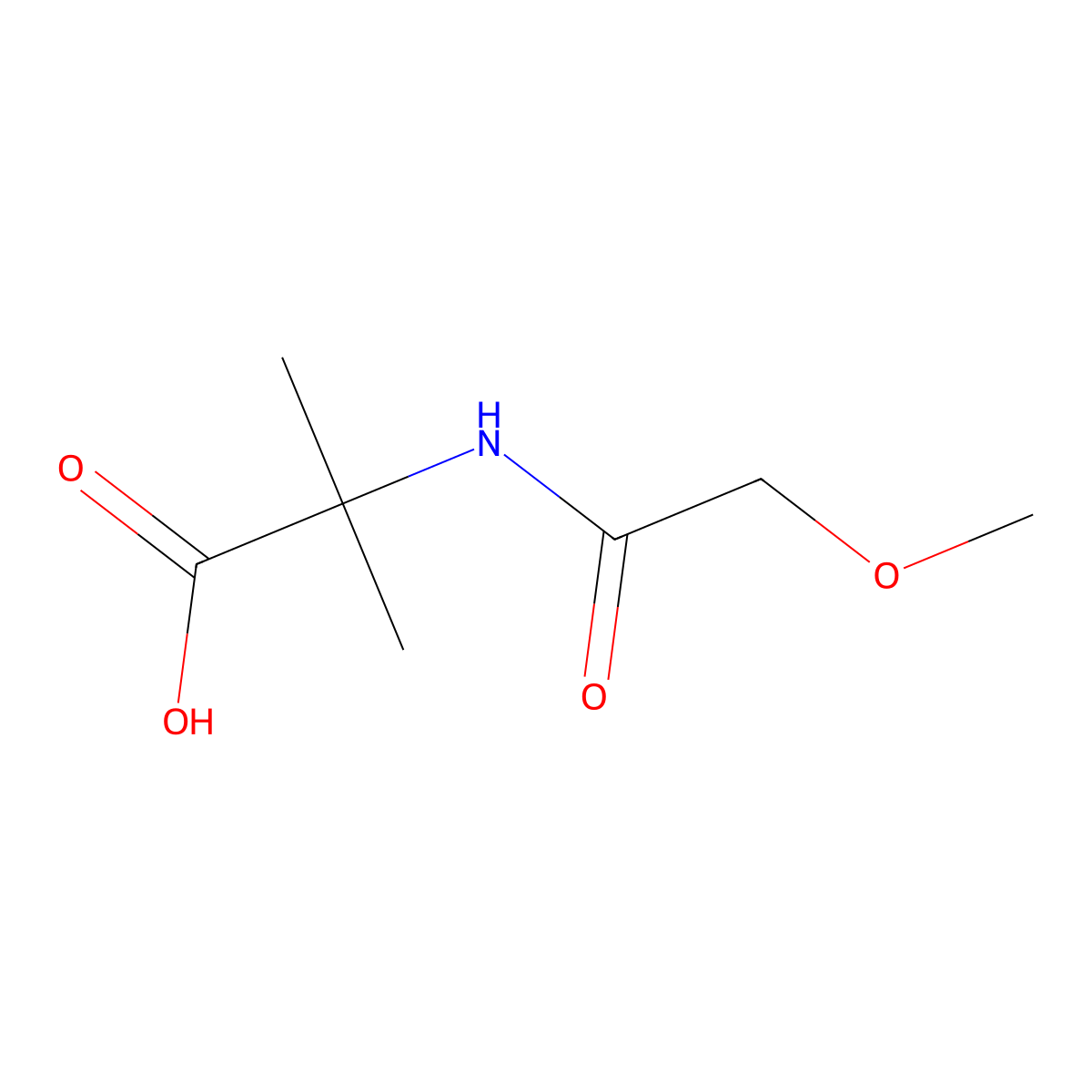 N-(methoxyacetyl)-2-methylalanine molecular structure, CAS 1220037-42-2