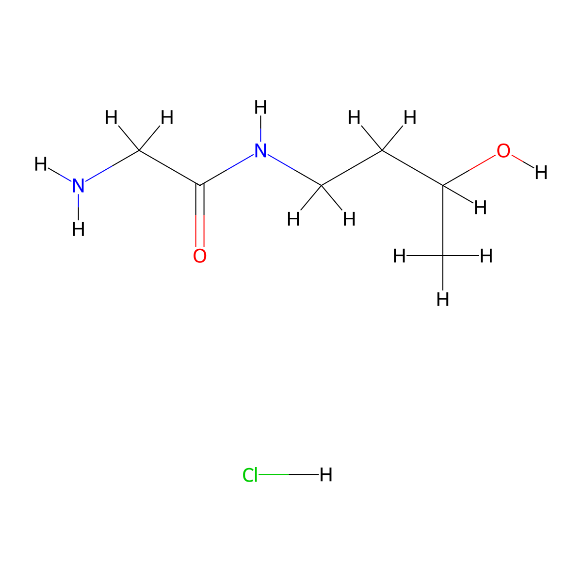 2-Amino-N-(3-hydroxybutyl)acetamide hydrochloride molecular structure, CAS 1220037-43-3