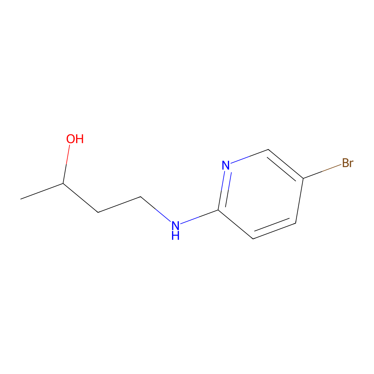 4-[(5-Bromo-2-pyridinyl)amino]-2-butanol molecular structure, CAS 1220037-49-9